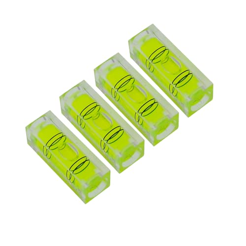 High precision mini bubble, double line small level bubble, three line flat ball household level ruler can be turned 180 degrees (Non-magnetic, 29 * 10 * 10mm（4PCS)) - size: 29*10*10mm（4PCS)