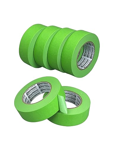 KREFINISH Painters Tape for Car Paint Green No Residue Automotive Masking Tape for Automotive Painting - Heat Resistant for Paint Booth, 1.41 Inches x 60 Yards, 6 Rolls - size: 1.41in-6rolls