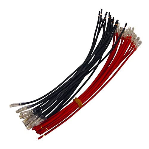 30Pcs Female Spade Crimp Terminal with Insulating Sleeve Quick Connectors Wire Splice Assortment Kit (2.8mm) - size: 2.8mm