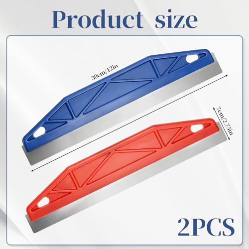 2 Pcs Paint Edger Tool for Walls, Paint Trim Guard 12-Inch Trim Painting Tool for Precise Trimming(Blue+Red)