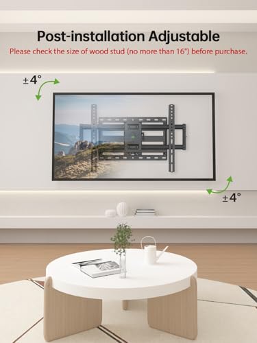 USX Mount Full Motion TV Wall Mount for Most 42-90 inch Flat Screen/LED/4K, TV Mount Bracket Dual Swivel Articulating Tilt 6 Arms, Max 16" Wood Studs, VESA 600x400mm, Holds up to 132lbs - size: For 42" to 90" TVs