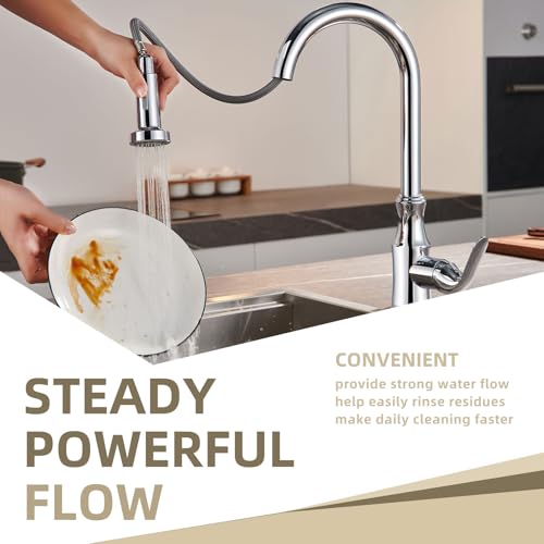 Angle Simple Faucet Head Replacement, Kitchen Sink Sprayer, Chrome - color: Chrome