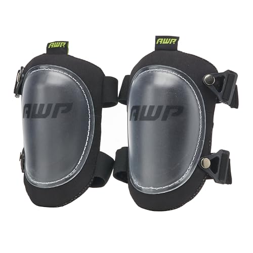 AWP Construction Knee Pads, One Size, 1 Pair, Black - size: 1 Pair, style: Hard Shell Knee Pads