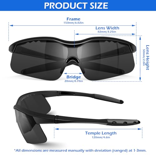 OXG Safety Glasses for Men Women, ANSI Z87 UV Protection Protective Eyewear - color: 24p-grey