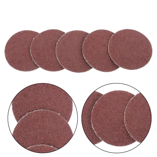 waltyotur 50pcs Quick Change Disc Set, Heavy Duty Sanding Discs with 1/4" Holder, Aluminum Oxide, 60Grit, 2 inch Sanding Discs for Surface Treatment, Polishing and Grinding, Deburring