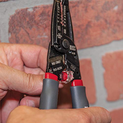 Klein Tools 1019 Klein Kurve Wire Stripper / Crimper / Cutter, Made in USA, Cutting / Crimping / Stripping Tool for B and IDC Connectors, Terminals, More