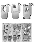 111Pcs Picture Hanging Kit Hooks 25 40 65 LB Drywall Hangers Claw | No Damage Heavy Duty Tool Nail Free Wall Hanger Sawtooth Wire Hardware for Room Office Mirror Photo Poster Frame Decor