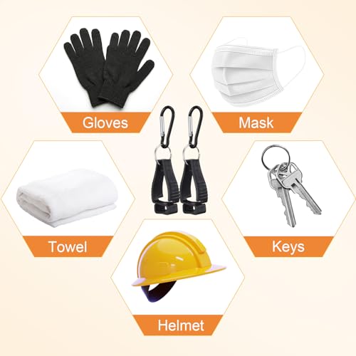 Leinuosen 36 Pcs Black Glove Clips for Work, Glove Holders Bulk - color: Black