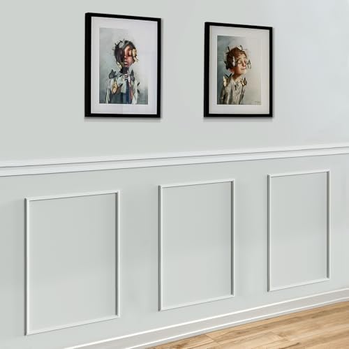 Melkus Peel and Stick Wall Molding Kit, 3 Sets 20"x27" Precut Wainscoting Panels, Self Adhesive Molding Trims for Interior Wall Décor - size: 3 Set/20"x27"