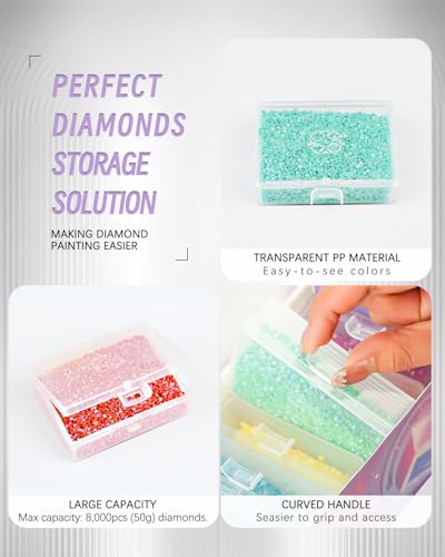 forever young 8PCS Diamond Painting Storage Containers Trays - size: 8pcs Refill set