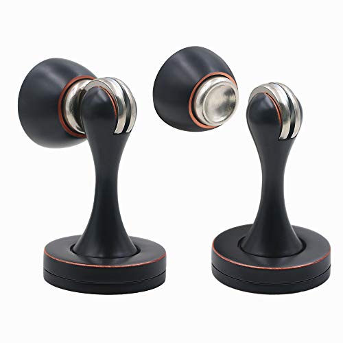 Solid Mental Magnetic Door Stop, Wall Mounted, Oil Rubbed Bronze, 2 Pack - color: Oil Rubbed Bronze