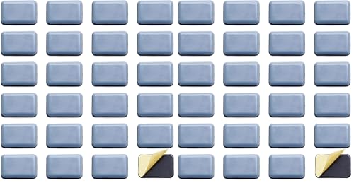 24 Pcs Self-Adhesive Teflon Furniture Sliders, 35mm x 25mm Rectangle Stick Furniture Glides,Furniture Carpet Moving Pads for Protects Floor (Rectangle,Grayish Blue) (Pack of 2) - size: 35mm x 25mm Rectangle (Pack of 2)