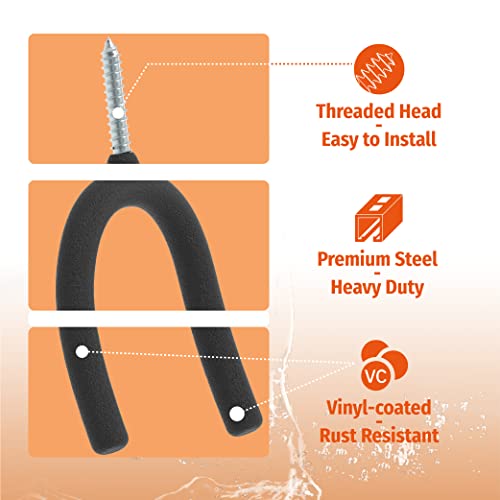 HUHOLE 16 Pack Screw in U Hooks Wall Organizers - style: U Hook 16PC
