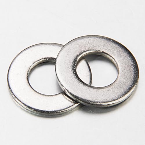 Linkup 550 Pcs SAE Flat washers for Screws for Bolts 2# 4# 6# 8# 10# 12# 3/16'' 1/4'' 5/16'' 3/8'' 7/16'' 1/2'',(18-8) 304 Stainless Steel washers Assortment kit, ANSI/ASME B18.22.1 Metal Washers Set - size: SAE 550pcs set