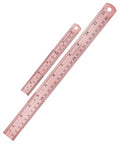 Mr. Pen- Metal Straight Edge Ruler, 2 Pack, 6" and 12", Rose Gold - color: Rose Gold, size: 6, 12 inch