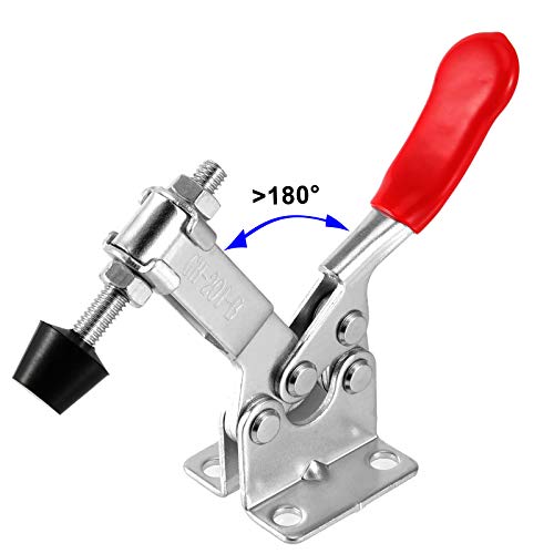 12 PCS 201B Toggle Latch Clamps, Hand Tool Nonslip Horizontal Quick Release Clamps with 220 Lbs Holding Capacity for Woodworking Welding - size: 12 Pack 201B