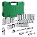SK 3/8" Drive Socket Set with 216-P Ratchet, 41-Piece, SAE & Metric Sockets - size: 3/8" Drive