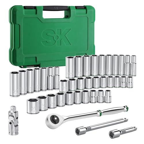 SK 3/8" Drive Socket Set with 216-P Ratchet, 41-Piece, SAE & Metric Sockets - size: 3/8" Drive