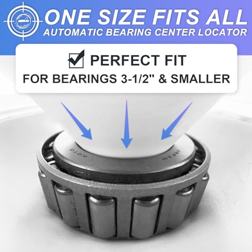 Rotation Handle Bearing Packer, Quick to Refill with Any Grease Gun, Long-Lasting Wheel Bearing Packer with 50-Inch Drop Protection, Precise Center Locator, Fits Bearings Up to 3.5" O.D.