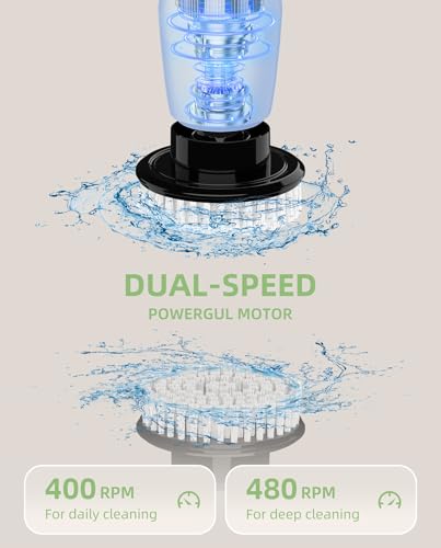 Cordless Electric Spin Scrubber, 7-in-1 Bathroom Cleaner - size: 7heads