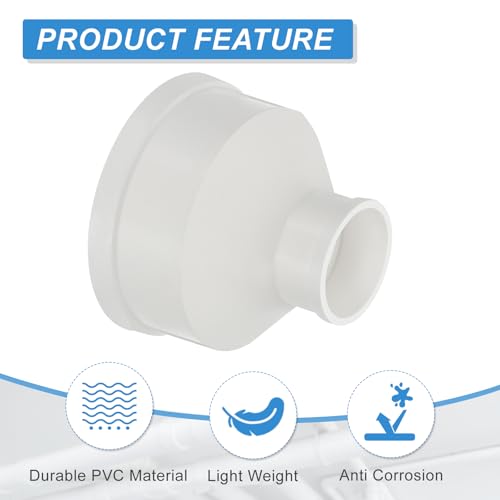 PATIKIL 110mm to 50mm Duct Reducer PVC Pipe Increaser Adapter Airflow Tube - size: 110mm to 50mm