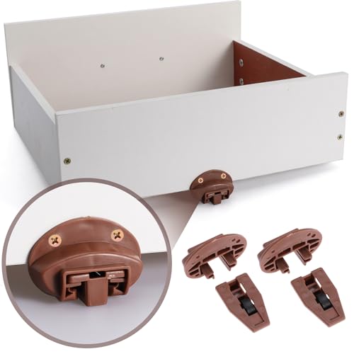 10PCS Drawer Slide Track Guide Glide for kenlin for Rite Trak 2 for Center Mount Drawer for Dressers, for Hutches and for Nightstand Drawer - style: 10 Sets