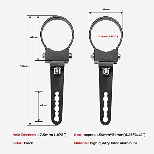 Tube Clamps Mounting Brackets for LED Light Bar Work Lights Fog Lights Off Road Lights Fit 1.875" Bull Bar,2pcs - size: 1.875"