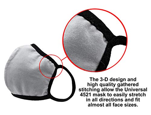 Universal Cloth Face Masks – Reusable Dust & Allergy Masks – 100% Cotton, 2 Layer, Washable, for Teens & Adults – Protects from Dust, Pollen, Pet Dander & More (Basics, Medium- Pack of 4)