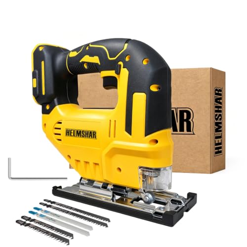 Compatible With 20V Max Battery Professional Brushless Electric Jigsaw (battery Not Included), Three Cutting Modes (straight/curve/circular), With Safety Lock, 0°-45° Adjustment With LED Light