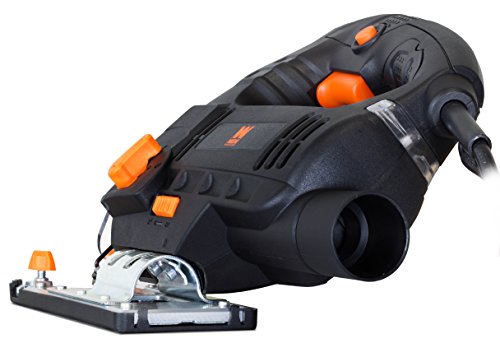 WEN 33606 6.6-Amp Variable Speed Orbital Jig Saw with Laser and LED Light,Black, Silver - size: Handheld, style: Orbital with Laser