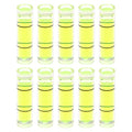 HARFINGTON 10pcs Small Cylindrical Bubble Level Vials 7x26mm PMMA Mini Horizontal Bubble Spirit Level Measuring Layout Tools for RV TV Picture Frame Hanging Tool Leveler - size: 7x26mm