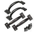 TamBee 6-1/2" Pulls Gate Handle Black Handle Metal Handle Gate Pull Handle Shed Door Handle Fence Gate Handles for Wooden Fences Outdoor & Kitchen Furniture Hardware 4PCS - size: 4 Pack 6-1/2 Inch Black