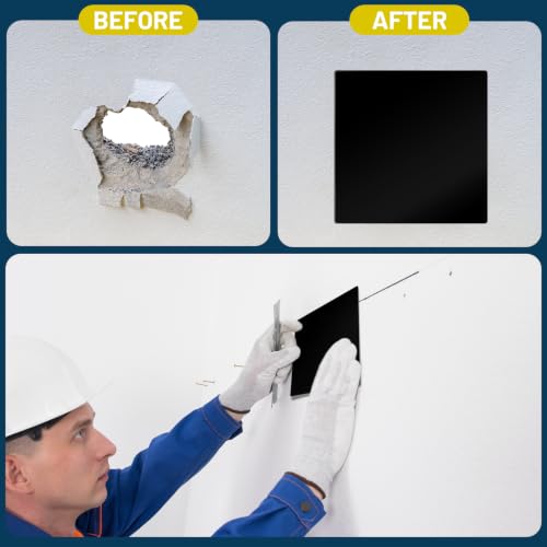 Sosation 6 Pack Ceiling Cover Plate Wall Hole Cover, Black, 7 Inch - color: Black, size: 7 Inch