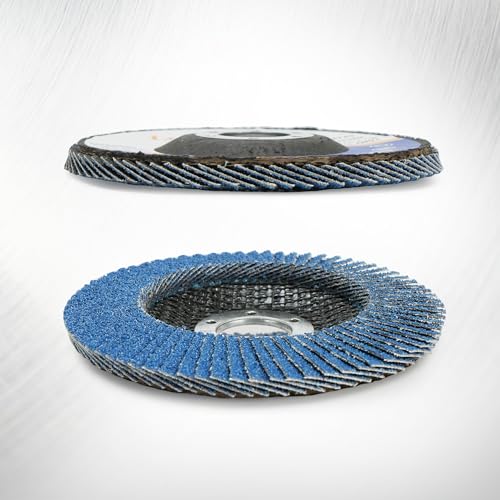 LotFancy Flap Disc 4 1/2” for Angle Grinder, 40 Grit, Bevel Type 29, Premium Zirconia Abrasive Grinding Wheels, 4.5" x 7/8” Flap Sanding Disc for Metal, Stainless Steel, 10-Pack - style: 10 Pack (40 Grit T29 Zirconia)