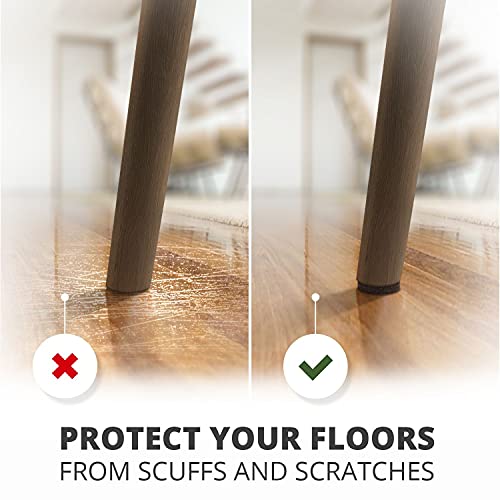 X-PROTECTOR 357 PCS Premium Huge Pack Felt Furniture Pads! - size: 357 PCS Brown