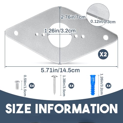 MorningRo 2 Pack Hose Bib Repair Kit Hose Bib Mounting Plate Outdoor Faucet Repair Kit Spigot Mounting Plate, Frost Proof, Aluminum, Finished