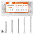 M5 x 40mm 45mm 50mm 55mm 60mm Flat Round Head Hex Socket Cap Screws Bolts, Furniture Screws, 304 Stainless Steel, Allen Hex Drive, Metric Fully Threaded, Bright Finish, Assortment Kit 30PCS - size: M5 x 40/45/50/55/60mm (30PCS)