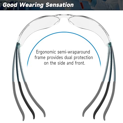 Salfboy Clear Safety Glasses Bulk for Men, Ansi Z87.1 Protective Eyewear - color: Colorful