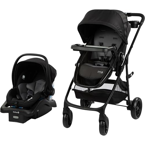 Safety 1st Grow and Go Flex 8-in-1 Car Seat Stroller Combo, Baby Stroller Travel Systems for Infants 4-30 lbs, Stroller and Carseat Combo Set, Night Rider - color: Night Rider