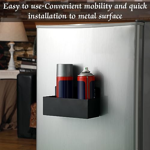 2 Pcs Magnetic Aerosol Spray Can Holder, 8.27 x 3.15 x 4.33 Inch, Black - size: 8.27 x 3.15 x 4.33 Inch