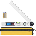 Proster Digital Angle Finder - 16" Aluminum 400mm Lock Knob Level Gauge - color: White