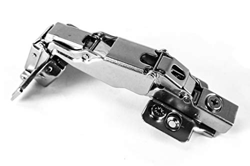 Berta (2+2) 135/165 Degree Hinges Combination, Full Overlay, 2-Cam 4-Way Adjustment, Concealed Frameless Lazy Susan/Bi Folding Cabinet Door Hinges Set with Screws (135 & 165 Degree Soft Close Hinges)