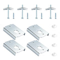 Bifold Door Repair Kit for Damaged & Stripped Wood Doors – Dual Hole Heavy Duty N7192 Brackets with Expansion & Standard Screws, Stronger Fix for 1-3/8" Doors, Fits 7/16" Pivot – 4pcs