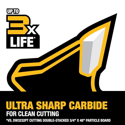 DEWALT 12 Inch 80T Carbide Circular Saw Blade, Fine Finish Saw Blade (DWA11280) | (Pack of 3) - size: One Size (Pack of 3)