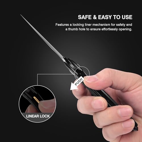 FUNBRO Multitool Carabiner with Pocket Knife, Bottle Opener - color: Black