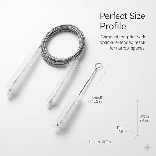 Flexible Drain Clog Remover Brush Double Head Extended Reach Cleaning Tool for Bathroom Kitchen and Sink Drains White - color: White, size: Large