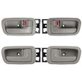 Set of 4 Interior Door Handles W/Bezel (Light Gray) Fit for 2000-2006 Toyota Tundra(Standard/Extended Cabs ONLY),Front and Rear Side - size: Front & Rear Left & Right