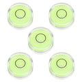 PATIKIL 5pcs Round Bubble Level 25x10mm Mini Circular Bullseye Spirit Levels Measuring Layout Tools for Leveling Camera Tripod Telescope Workshop Turntable Pictures Frame, Green