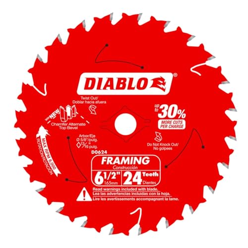Diablo Track Circular Saw Blade - 6-1/2" Diameter, 48-Teeth, 8,800 Max RPM