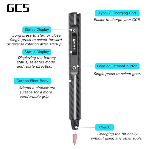 ARROWSPACE Engraving Pen, 30000RPM, Engraver Tool with 39 Bits,OLED Display